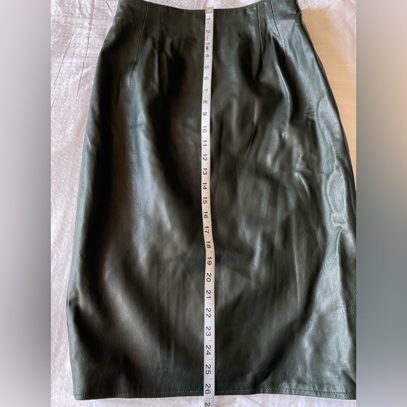 I.Magnin x Vakko Leather Skirt Vintage - Picture 7 of 15